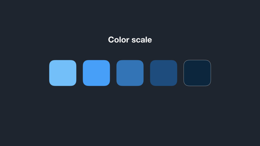 the button background color in a color scale