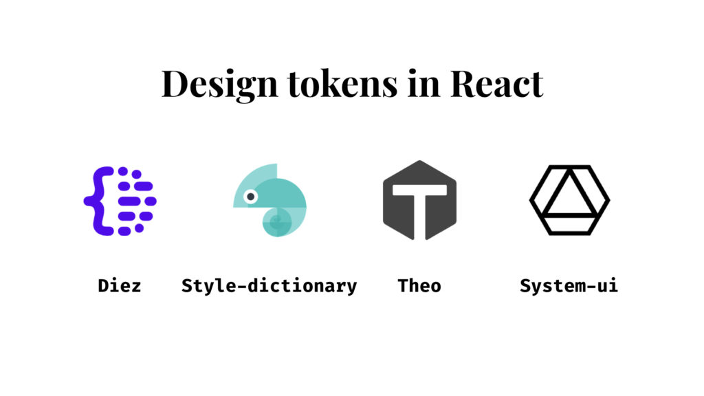 the logos of Diez, Style-dictionary, Theo and System-ui