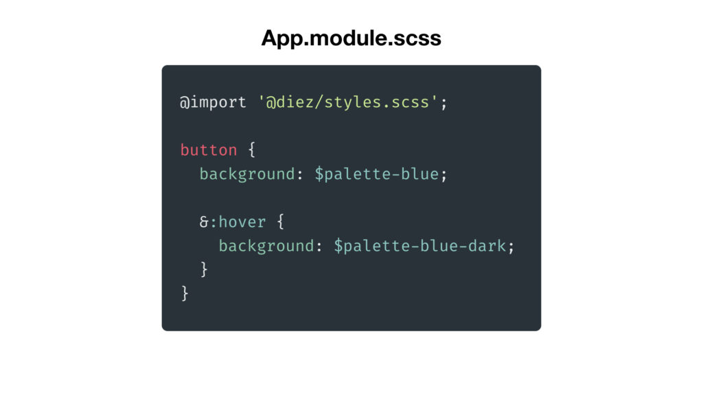 SCSS example of Diez